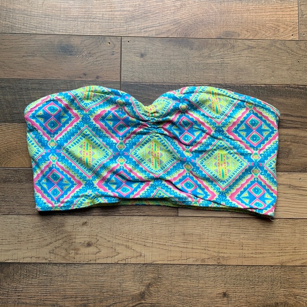 Nollie Geometric Print Bandeau Top